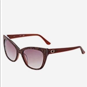 NWT Women's Guess Brown Embellished Sunglasses